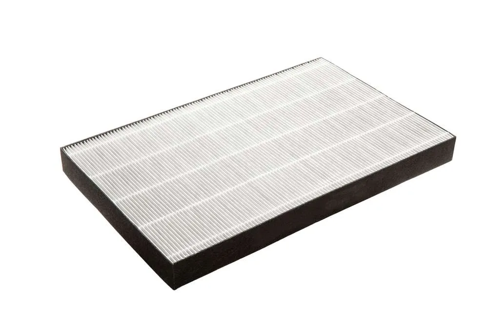 A HEPA filter laying down.